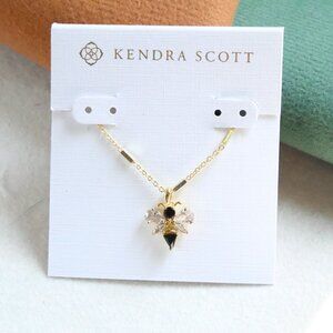 Kendra Scott Gold Bee Crystal Pendant Necklace